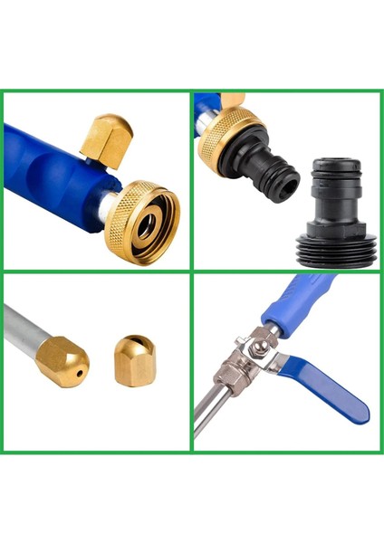 Evrensel Bahçe Hortumu Basınçlı Yı Makinesi Ataşmanı, Bahçe Hortumu Için Yüksek Basınçlı Hortum Başlığı, Jet Başlığı 2'si 1 Arada, Yeşil (Yurt Dışından) indirimleri