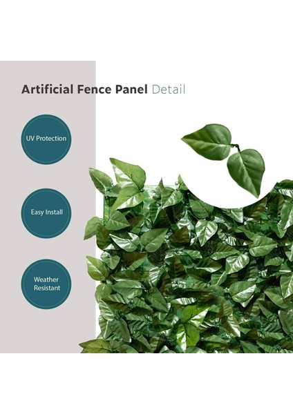Çit Duvar Dekorasyonu Yapay Yeşil Yapraklar Gizlilik Çit Ekranı Bitki Yapraklarını Esnetebilir, Ev, Bahçe Için Uygun (Yurt Dışından) fırsatları