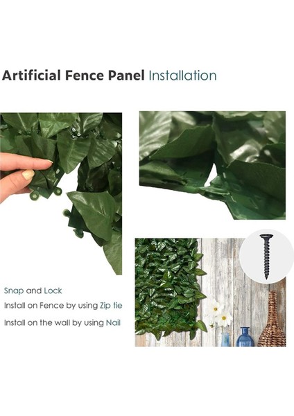 Çit Duvar Dekorasyonu Yapay Yeşil Yapraklar Gizlilik Çit Ekranı Bitki Yapraklarını Esnetebilir, Ev, Bahçe Için Uygun (Yurt Dışından) indirimleri