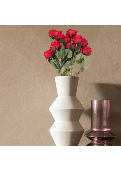 10 Adet Lateks Gerçek Dokunuşlu Gül Dekor Gül Yapay Çiçekler Ipek Çiçekler Çiçekli Düğün Buketi Ev Partisi Tasarım Çiçekler (Koyu Kırmızı) (Yurt Dışından) indirimleri