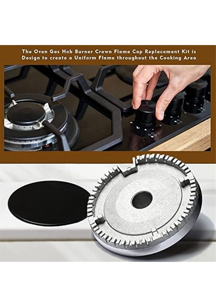 Cda Için Evrensel Brülör Taç Alev Kapağı Fırın Ocak Gazı, Alev Brülör Kapağı Taç Tüm Boyutlara Uygundur Düz (Yurt Dışından) modelleri