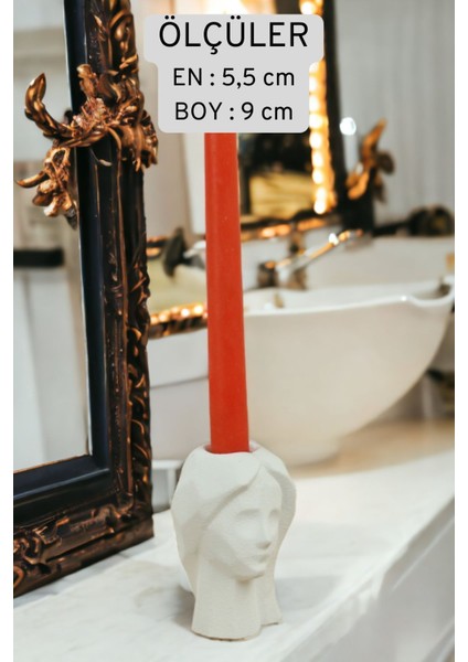 Şamdan Mumluk Dekoratif Mumluk Beyaz Renk Tealight Mumluk Model 11