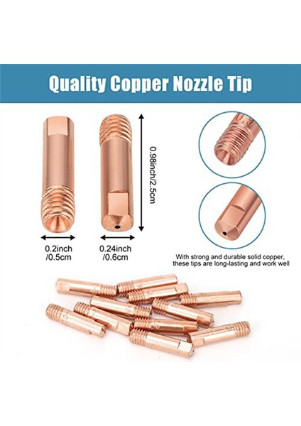 16 Adet Flux Çekirdekli Gazsız Nozul Uçları Kiti K3493-1, 0,035 Inç Temas Uçları ve Century FC90/80GL Titanyumlu Gaz Difüzörleri (Yurt Dışından) indirimleri