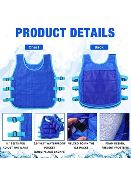 2 Adet Soğutma Yeleği 48 Adet Buz Paketi ile Ayarlanabilir Buz Yeleği Erkekler Kadınlar Için Sıcak Hava Çalışma Koşu Balıkçılık Bisiklet (Yurt Dışından) fiyatları