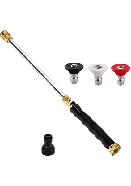Jet Nozul Yüksek Basınçlı Hortum Nozulu, 3 Farklı Nozullu Yüksek Basınçlı Yı Aletleri, 3'ü 1 Arada Yüksek Basınçlı Güç Çubuğu (Yurt Dışından)