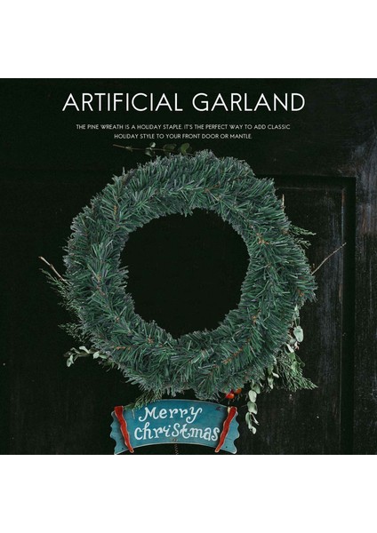 Adet Yeşil Yapay Çam Çelenk Çelenk Ön Kapı Pencere Şömine Noel Dekorasyonu Için (Yurt Dışından) fiyatları