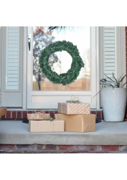 Adet Yeşil Yapay Çam Çelenk Çelenk Ön Kapı Pencere Şömine Noel Dekorasyonu Için (Yurt Dışından) indirimleri