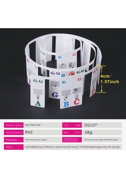Piyano Klavyesi Çıkartmalar Kuyruklu/elektrikli Piyano 88 Tuşları Çıta Notasyonu Not Şerit Etiket Sembolü Yeni Başlayanlar Için Öğrenciler (Yurt Dışından) fırsatları