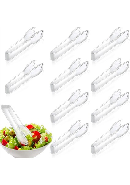 12 Adet Servis Maşası Kaşık Çatal Taraklı Servis Aletleri Şarküteri Aksesuarı Parti Yemeği Mezeleri Şeffaf (Yurt Dışından) fiyatları