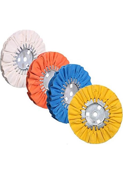 Hava Yolu Parlatma Tekerleği Seti, Açı Taşlama Makinesi Için Ağaç Işleme Makineleri Bez Tekerlekleri, 8 Inç Çap, 4 Adet (Yurt Dışından)