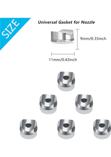 Havasız Makine Için Havasız Uç Contaları Uç Contaları Ters Çevrilebilir Havasız Boya Püskürtme Memesi Contası (12 Adet) (Yurt Dışından) fiyatları