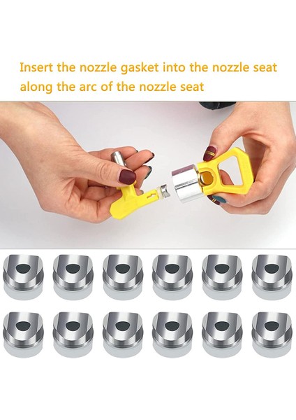 Havasız Makine Için Havasız Uç Contaları Uç Contaları Ters Çevrilebilir Havasız Boya Püskürtme Memesi Contası (12 Adet) (Yurt Dışından) indirimleri