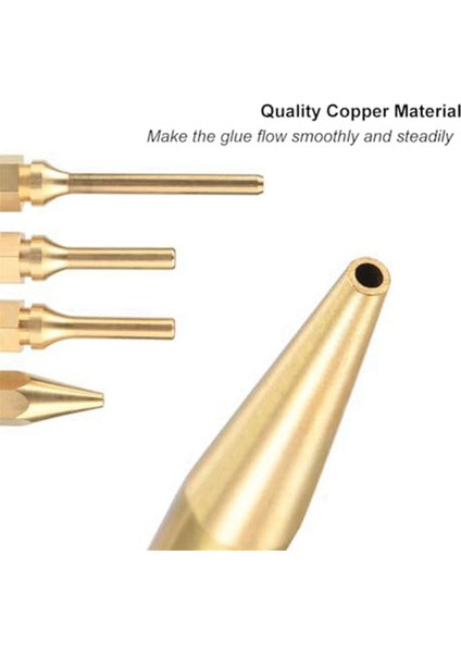 5 Adet Tutkal Tabancasıbakır Nozul Ipuçları O-Ring Ile, Delik Uzun Tüp Nozulları Konu Sıcak Meltingglue Için Değiştirilebilir Nozul Seti (Yurt Dışından) fırsatları