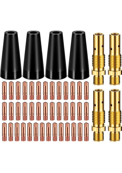 48 Adet Akı Çekirdek Gazsız Meme Uçları Kiti KP1939-1 Akı Kaynakçı Iletişim Ipuçları Gazsız Meme Gaz Difüzörleri (0.030 Inç (0.8mm)) (Yurt Dışından)