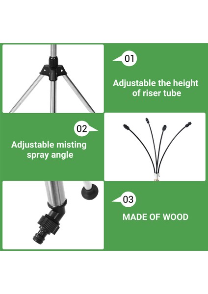Dış Mekan Verandası Için Ayaklı Sisleme Sistemi, Ayarlanabilir Yükseklik 4.1 Ft Dış Mekan Soğutması Için Ayaklı Sisleme Sistemi, Taşınabilir Stand (Yurt Dışından) fırsatları