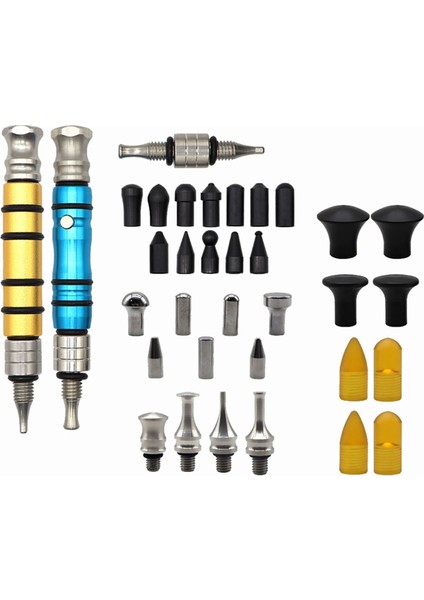 34PCS Araba Dişli Onarım Aracı Kaldırıcı Aracı Etki Kalem Çekiç Kiti Boyasız Sac Metal Düzen Onarım Aracı (Yurt Dışından)
