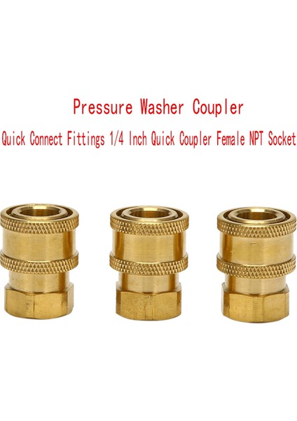3 Adet Basınçlı Yıkama Makinesi Bağlantı Parçası, Hızlı Bağlantı Parçaları 1/4 Inç Hızlı Bağlantı Parçası Dişi Npt Soket (Yurt Dışından) fiyatları