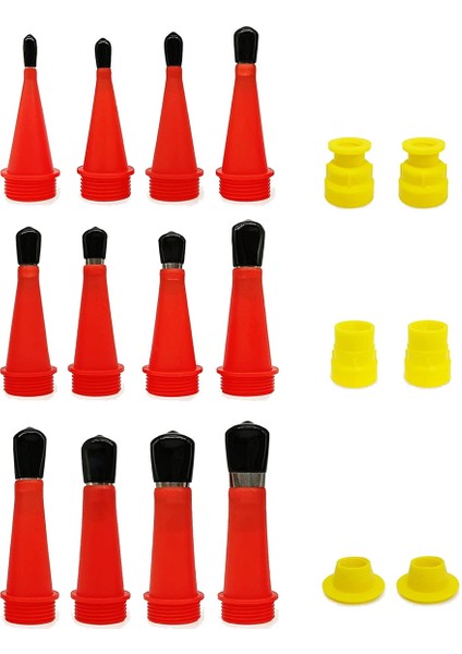 18 Parça Paslanmaz Çelik Silikon Kalafat Memesi Aplikatör Bitirme Ucu Aracı Aksesuar Tabanı ve Koruyucu Kapak (Yurt Dışından)