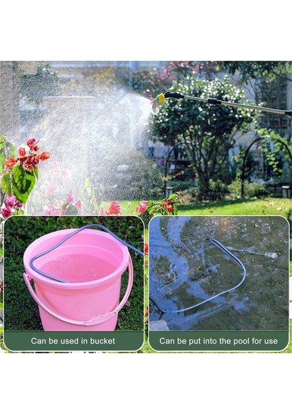 Pil ile Çalışan Sprey Çubuğu, Güç Göstergeli Elektrikli Sprey, 3 Nozul ve 16,4 Ft/5 M Hortum, Güç Göstergeli Sap (Yurt Dışından) fiyatları