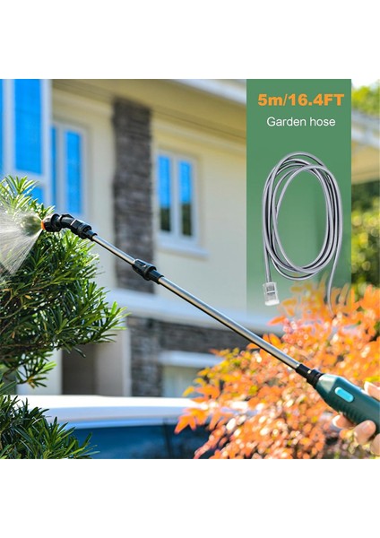 Pil ile Çalışan Sprey Çubuğu, Güç Göstergeli Elektrikli Sprey, 3 Nozul ve 16,4 Ft/5 M Hortum, Güç Göstergeli Sap (Yurt Dışından) indirimleri
