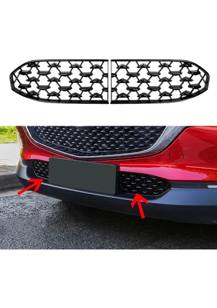 6pcs Araba Önü Alt Izgara Tampon Izgara Kapak Mazda Için Dekorasyon CX30 Cx-30 2020-2021 (Yurt Dışından) fiyatları