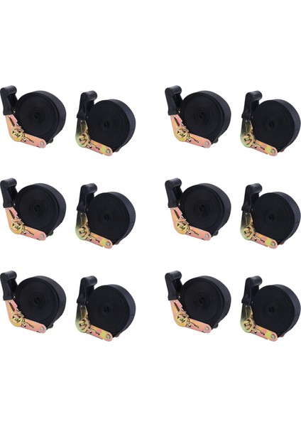 12 Paket 20 Ft Cırcır Kravat Downs Straps 6m X25MM Sonsuz Cırcır Kayışı Ağır Dermi Kam Tokalar Motosikletler Için Kayış, Araba (Yurt Dışından)