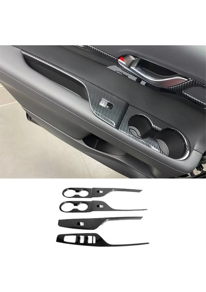 Hyundai Palisade Için 2022 2023 Araba Penceresi Cam Kaldırma Anahtarı Düğmesi Panel Kapak Döşeme Sticker Aksesuarları Abs Karbon Fiber (Yurt Dışından) modelleri