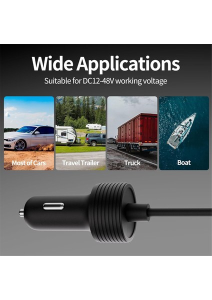 Starlink Mini Dc Güç Kablosu Için, 12V-48V Araç Şarj Cihazı Adaptörü Starlink Mini Otomobil Şarj Cihazı Güç Kaynağı Kablosu 3 METRE/10FT (Yurt Dışından) modelleri