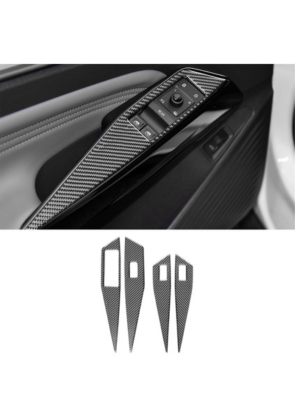 Vw Id.4 Için Id4 2021-2023 Lhd Karbon Fiber Araba Kapı Penceresi Cam Kaldırma Anahtar Düğmesi Döşeme Çerçevesi Dekat Kapak Çıkartması (Yurt Dışından) indirimleri