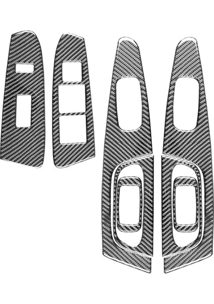 Toyota Tacoma Için 2011-2015 Lhd Yumuşak Karbon Fiber Araba Kapı Penceresi Kaldırma Anahtarı Kapak Döşeme Iç Aksesuarlar (Yurt Dışından)