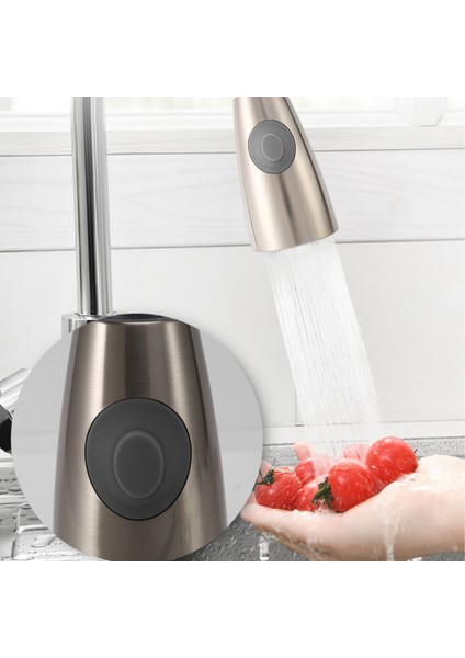 Mutfak Lavabo Bataryası Yedek Parçaları Musluk Püskürtme Başlığını Aşağı Çekin, Sadece G1/2 Konektörü Için, Fırçalanmış Nikel Kaplama (Yurt Dışından) fırsatları