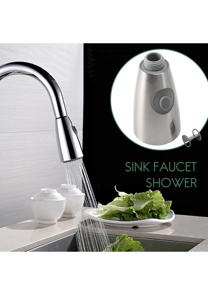 Mutfak Lavabo Bataryası Yedek Parçaları Musluk Püskürtme Başlığını Aşağı Çekin, Sadece G1/2 Konektörü Için, Fırçalanmış Nikel Kaplama (Yurt Dışından) indirimleri