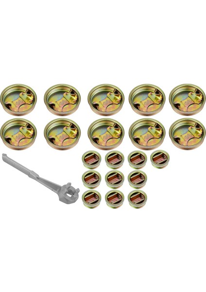 20 Adet Metal Davul Bung Fiş Conta 2 Inç ve 3/4 Inç Çelik Bung Kapak Alüminyum Bung Anahtarı Varil Bung Kapaklar (Yurt Dışından)