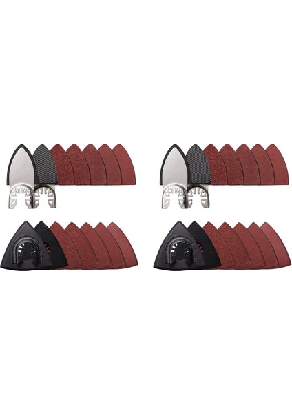 208PCS Salınım Aracı Detay Zımparalama Pedleri, 4 Pcs Üçgen Zımparalama Pedleri ve 4 Pcs Parmak Zımparalama Pedi, 200PCS Zımpara Kağıdı (Yurt Dışından)