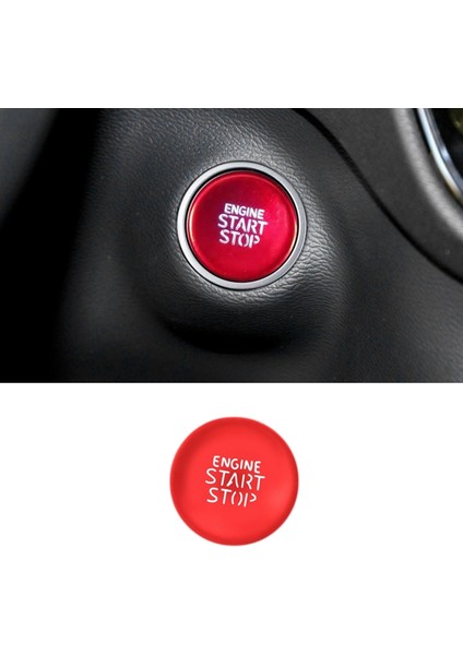Araba Motor Başlatma Düğmesi Sticker Hyundai Tucson Elantra 2021 2022 Kırmızı (Yurt Dışından) fiyatları