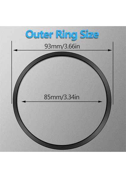 4pcs Siyah Araç Iç Havalandırma Dış Çevre Çevre Çevre Yüzük Toyota Tacoma 2016-2023 (Yurt Dışından) modelleri