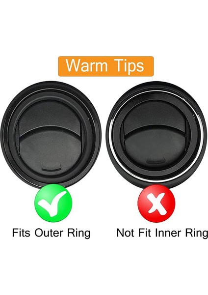 4pcs Siyah Araç Iç Havalandırma Dış Çevre Çevre Çevre Yüzük Toyota Tacoma 2016-2023 (Yurt Dışından) fırsatları