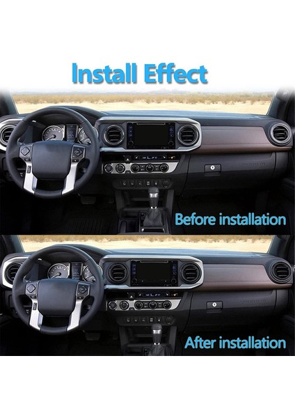 4pcs Siyah Araç Iç Havalandırma Dış Çevre Çevre Çevre Yüzük Toyota Tacoma 2016-2023 (Yurt Dışından) indirimleri