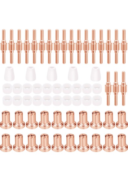 65 Adet Plazma Kesici Ucu Elektrotlar ve Nozullar Kiti Sarf Aksesuarları PT31 30 40 50 Plazma Kesici Kaynak Araçları (Yurt Dışından)