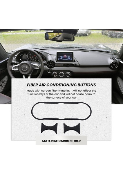 Mazda Mx-5 Mıata Için Miada Groyster Karbon Fiber Klima Düğmeleri Çerçeve Trim Sticker 2016+ Mx5 Nd Ac Iç (Yurt Dışından) fiyatları