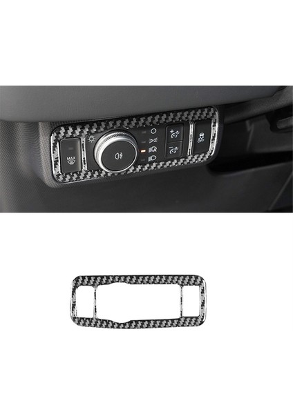 Ford Mustang Mach-E Için Karbon Fiber 2021-2024 Lhd Far Anahtarı Düğmesi Panel Kapak Trim Iç Aksesuarlar (Yurt Dışından) indirimleri