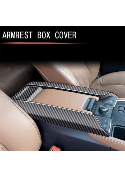 Araba Merkezi Konsol Kolçak Kutusu Kapak Toyota Grand Highlander Için Karbon Fiber Trim Sticker 2024 (Yurt Dışından) modelleri
