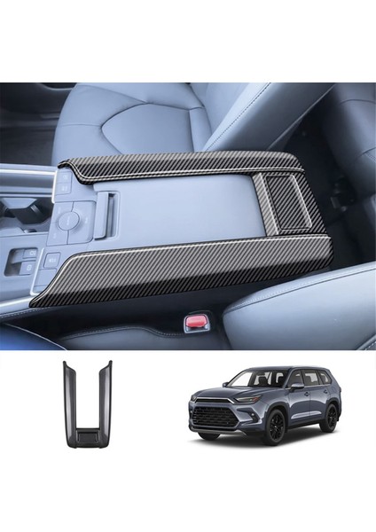 Araba Merkezi Konsol Kolçak Kutusu Kapak Toyota Grand Highlander Için Karbon Fiber Trim Sticker 2024 (Yurt Dışından) indirimleri