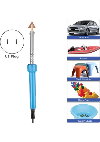 80 W Plastik Kaynak Kiti 40 Çubuk Araba Tampon Onarımı için DIY Aracı Tel Örgü, Pano, Kayık Tampon Kaynakçı Araçları ABD Plug (Yurt Dışından) indirimleri