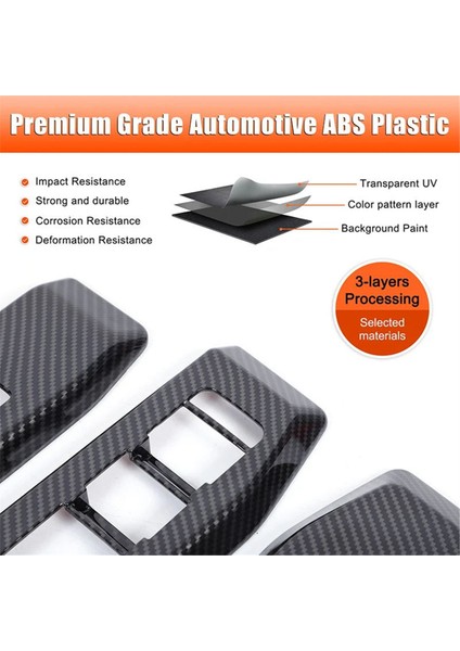 Toyota Land Cruiser Için Lhd 250 Prado LC250 2024 Windows Asansör Anahtarı Panel Kapak Trim Iç Aksesuarlar Karbon Fiber (Yurt Dışından) fırsatları