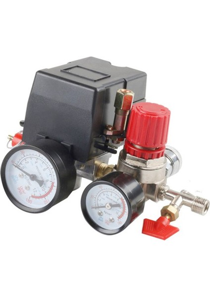 Hava Kompresörü Basınç Anahtarı Basıncı W/valf Kontrol Regülatörleri Ölçer 90-120PSI 4 Bağlantı Noktası Güvenlik Valfi Hava Kompresörü (Yurt Dışından) fiyatları