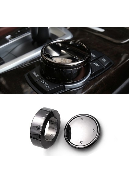 Idrive Araba Için 4x Multimedya Düğmesi Kapak Trim Düğmesi Sticker Için -Bmw F10 F18 F07 F20 F21 F06 F12 F30 F01 F02 F25 F26 (Yurt Dışından) fırsatları