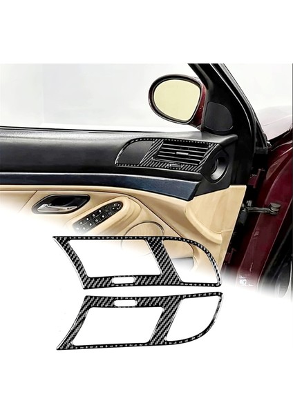 Bmw 5 Serisi E39 1998-2003 Yumuşak Karbon Fiber Araç Kapısı Hava Outlet Ses Hoparlör Panel Kapak Trim Iç Aksesuarlar (Yurt Dışından) fırsatları