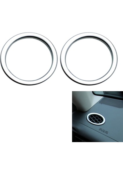 2x Araç Mat Gümüş Gösterge Tablosu Yan Üst Hava Havalandırma Mahkeme Outlet Çerçeve Kapak Honda Vezel Hr-V Hrv 2021 2022 (Yurt Dışından) modelleri