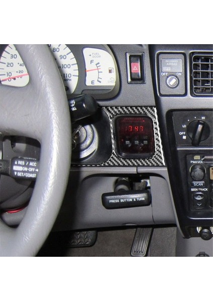 Toyota Tacoma Için Gerçek Karbon Fiber 2001-2004 Gösterge Tablosu Kapak Speedometre Enstrüman Trim Sticker Iç Aksesuarlar (Yurt Dışından) fırsatları